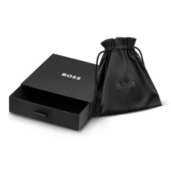 Boss Odell Black Onyx Pendant Necklace in Silver