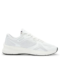 Boss Owen Mixed Material Trainers in White