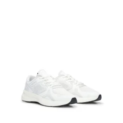 Boss Owen Mixed Material Trainers in White