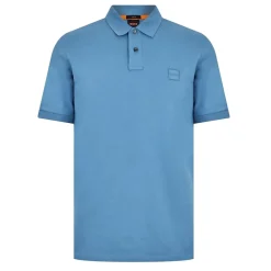 Boss Piqué Polo Top in Blue