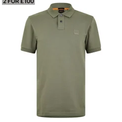 Boss Piqué Polo Top in Green