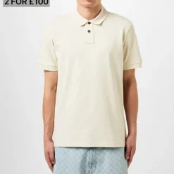 Boss Piqué Polo Top in White