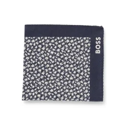 Boss Pocket Square in Dark Blue