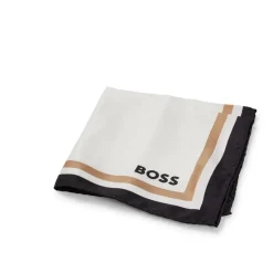 Boss Pocket Square in White