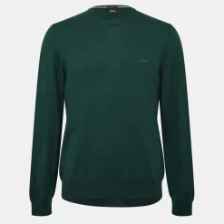 Boss Regular Fit Crew Neck Long Sleeve Sweater in Orange