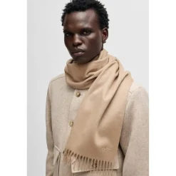 Boss Scottas 28*190 10261761 01 Midweight Scarve Mens in Beige