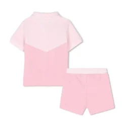 Boss Shirt And Shorts Set Babies in Pink