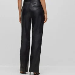 Boss Sileno1 Leather Pants in Black
