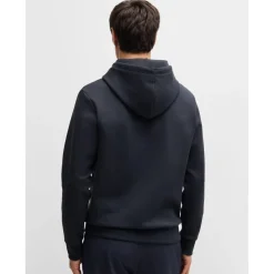 Boss Soody Tape Logo Hoodie in Dark Blue