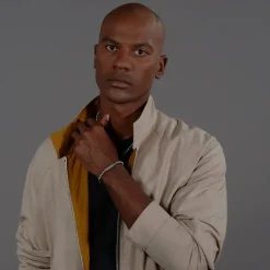 Boss Sphere Metal Bead Bracelet in Silver