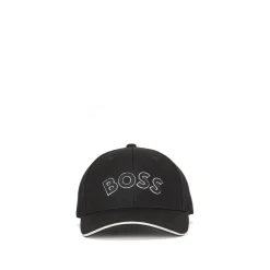 Boss Stretch Pique Cap in Black