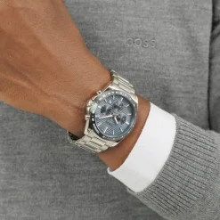 Boss Strike Chronograph Watch in Silver