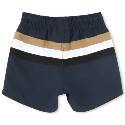 Boss Stripe Swim Short in Blue