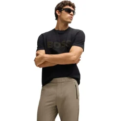 Boss T Basin Tapered-Fit Trousers in Green