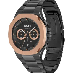 Boss Taper Chronograph Watch in Black