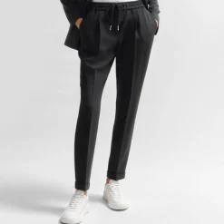 Boss Tariyana9 Regular-Fit Drawstring Trousers in Black