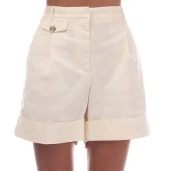 Boss Tasandria-D Wide-Leg Shorts in White