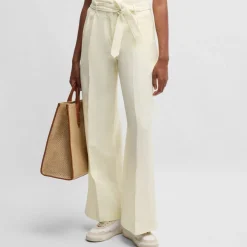 Boss Tepiala Wide-Leg Trousers in White