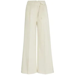 Boss Tepiala Wide-Leg Trousers in White