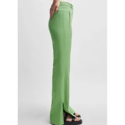 Boss Terela Slim-Fit Flared Trousers in Green