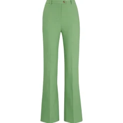 Boss Terela Slim-Fit Flared Trousers in Green