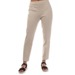Boss Tilunara Regular-Fit Cropped Trousers in Beige