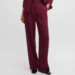 Boss Tozera Regular-Fit Trousers in Red