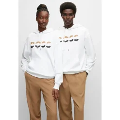 Boss Womens Iconic Hoodie in White