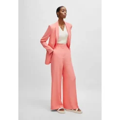 Boss Womens Tikela 10246618 01 Straight Leg Trousers in Purple