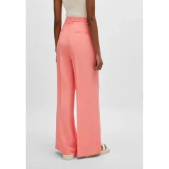 Boss Womens Tikela 10246618 01 Straight Leg Trousers in Purple