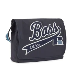 Boss x Russell Athletic Messenger Bag in Navy