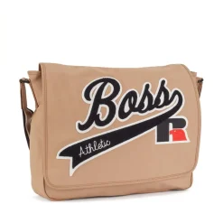 Boss x Russell Athletic Messenger Bag in Beige