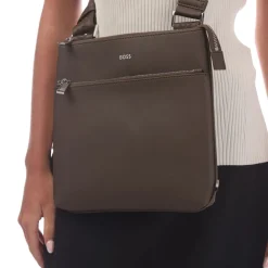 Boss Zair Zipped Envelope Bag in Green