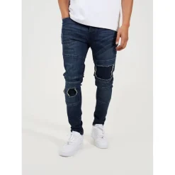 Brave Soul Blue Biker Jean in Blue