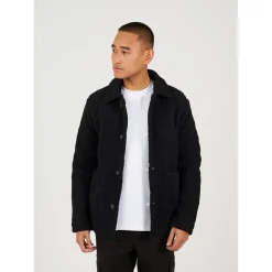 Brave Soul Borg Jacket in Black
