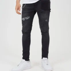 Brave Soul Fit Denim Jean With Button Fly in Grey