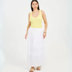 Brave Soul Hem Strap Bodysuit in Yellow