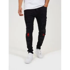 Brave Soul Jean With Contrast Panels in Grey