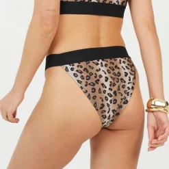 Brave Soul Leg Animal Print Bikini Bottoms in Multi