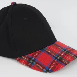 Brave Soul Mens Print Cap With Contrast Stripe in Black