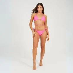 Brave Soul Neck Tie Bikini Top in Pink