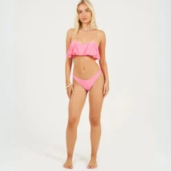 Brave Soul Rise Bikini Bottoms in Pink