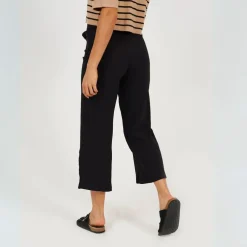 Brave Soul Trousers With Tie Belt in Black