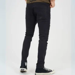 Brave Soul Wash Biker Jean in Grey