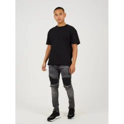 Brave Soul Wash Biker Jean in Black