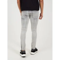 Brave Soul Wash Skinny Jean With Stripe in Grey