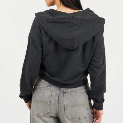 Brave Soul Zip Through Hoodie in Grey