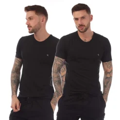 Calvin Klein 2 Pack of Essential Crew T-Shirts in Black