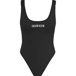 Calvin Klein Back One Piece Swimsuit in Black