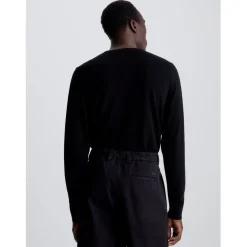 Calvin Klein Crew Neck Pullover Sweater in Black